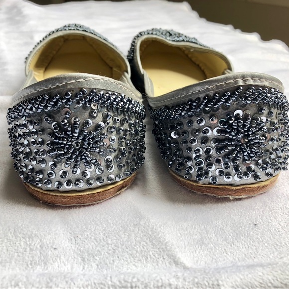 New-Hand beaded , leather Moroccan flats sz 7 - Picture 5 of 8